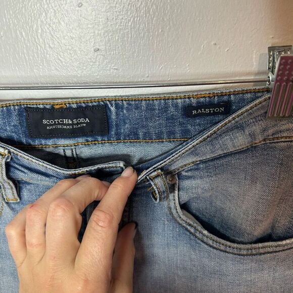 Scotch & Soda Essentials Ralston Slim Organic Cotton Men's Jeans Size 28x32 Aqua - Picture 7 of 16